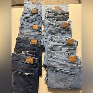 American eagle bundle womens jeans size 8